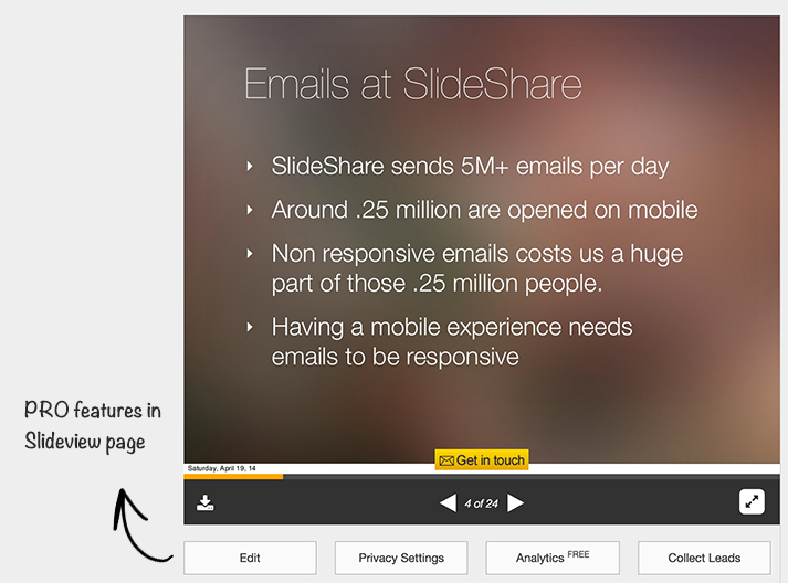 Slideview additional CTAs for PRO features