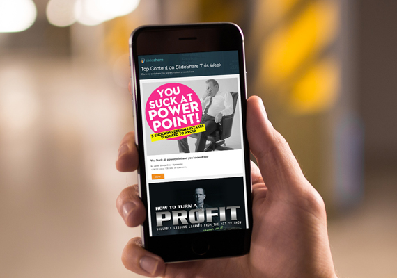 Responsive email framework for SlideShare